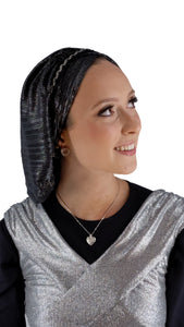 The Devorah Crown | Luxury Handmade Turban Crown Head Covering with Attachable Snap-on Trim (no wrapping required)