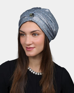 The Melanie Crown | Luxury Handmade Turban Crown Head Covering with Attachable Accessory (no wrapping required)